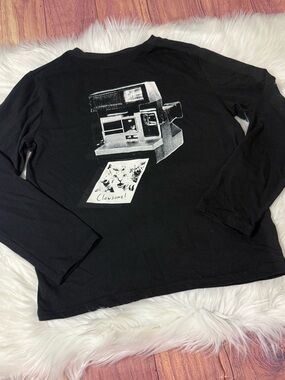 Cat & Jack Black Graphic Long Sleeve Shirt - Boys Size M (8)